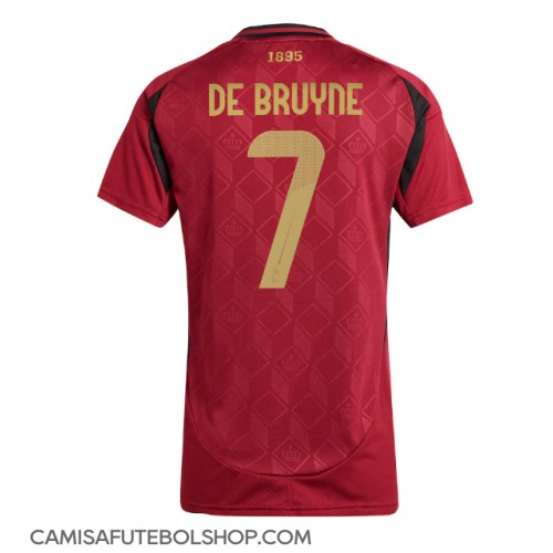 Camisa de time de futebol Bélgica Kevin De Bruyne #7 Replicas 1º Equipamento Feminina Europeu 2024 Manga Curta